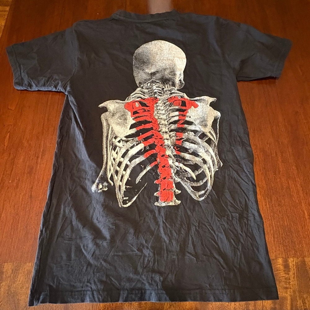 Vlone x NBA YoungBoy Never Broke Again Skeleton Graphic T-Shirt Black Streetwear - Picture 4 of 5